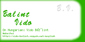 balint vido business card